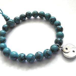Yin Yang Turquoise Stretch Bracelet